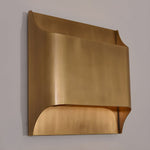Modern Curved Brass LED Wall Sconce 1-Light Lasson Living