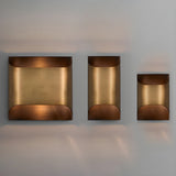 Modern Curved Brass LED Wall Sconce 1-Light Lasson Living