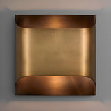 Modern Curved Brass LED Wall Sconce 1-Light Lasson Living