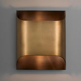 Modern Curved Brass LED Wall Sconce 1-Light Lasson Living