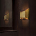 Modern Curved Brass LED Wall Sconce 1-Light Lasson Living