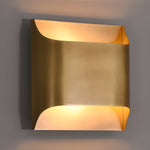 Modern Curved Brass LED Wall Sconce 1-Light Lasson Living