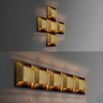 Modern Curved Brass LED Wall Sconce 1-Light Lasson Living