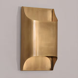 Modern Curved Brass LED Wall Sconce 1-Light Lasson Living