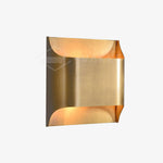 Modern Curved Brass LED Wall Sconce 1-Light Lasson Living