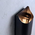 Modern Curved Brass LED Wall Sconce 1-Light Lasson Living