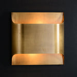 Modern Curved Brass LED Wall Sconce 1-Light Lasson Living