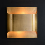 Modern Curved Brass LED Wall Sconce 1-Light Lasson Living