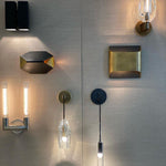 Modern Curved Brass LED Wall Sconce 1-Light Lasson Living