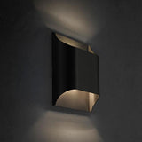 Modern Curved Brass LED Wall Sconce 1-Light Lasson Living