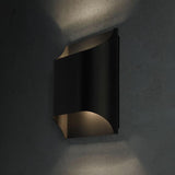 Modern Curved Brass LED Wall Sconce 1-Light Lasson Living
