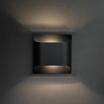 Modern Curved Brass LED Wall Sconce 1-Light Lasson Living