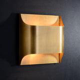 Modern Curved Brass LED Wall Sconce 1-Light Lasson Living
