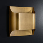 Modern Curved Brass LED Wall Sconce 1-Light Lasson Living