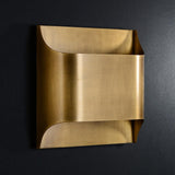 Modern Curved Brass LED Wall Sconce 1-Light Lasson Living