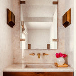 Modern Curved Brass LED Wall Sconce 1-Light Lasson Living