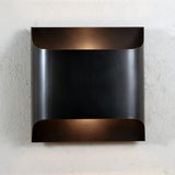 Modern Curved Brass LED Wall Sconce 1-Light Lasson Living