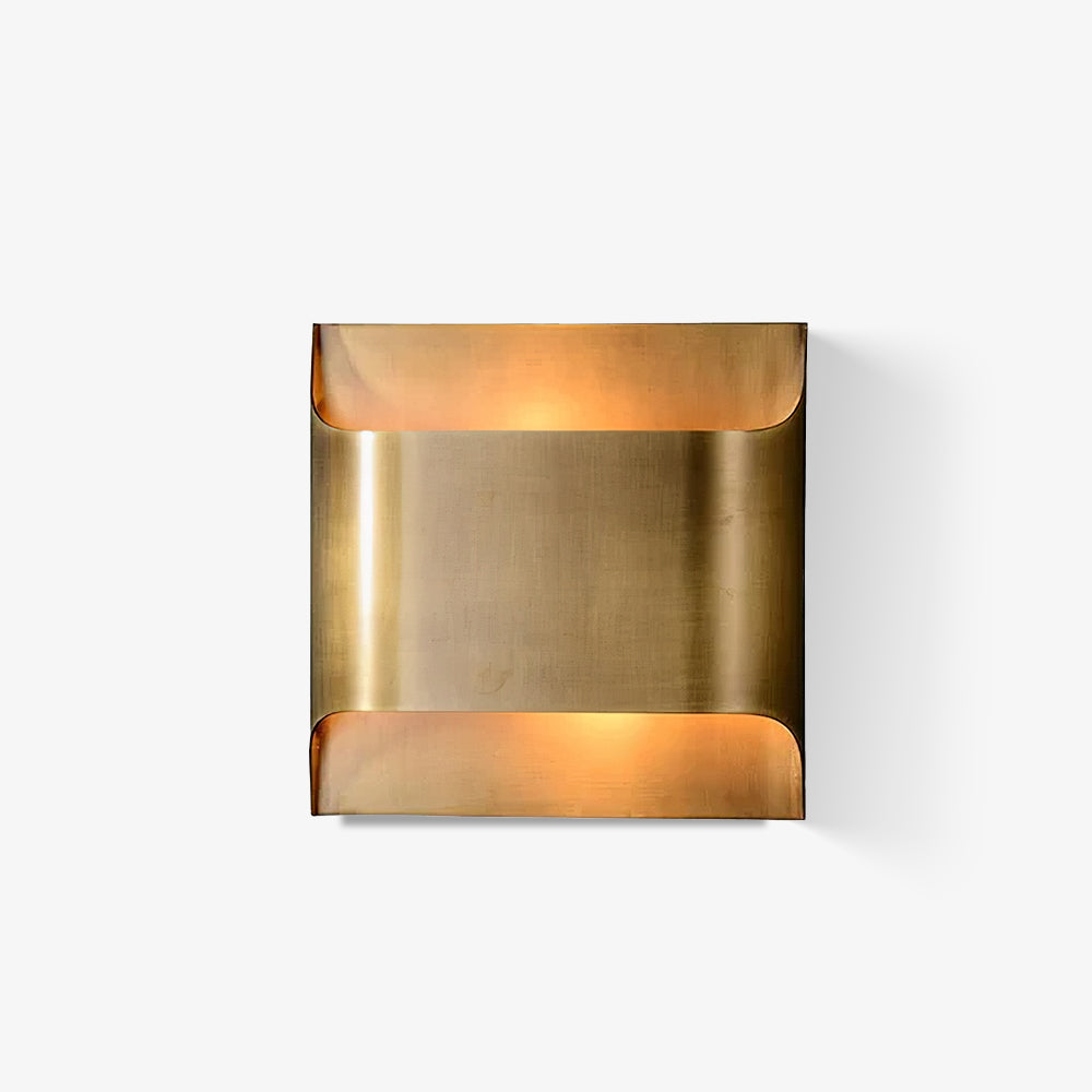 Modern Curved Brass LED Wall Sconce 1-Light Lasson Living