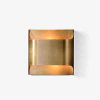 Modern Curved Brass LED Wall Sconce 1-Light Lasson Living