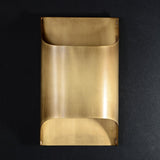 Modern Curved Brass LED Wall Sconce 1-Light Lasson Living