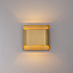 Modern Curved Brass LED Wall Sconce 1-Light Lasson Living