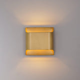 Modern Curved Brass LED Wall Sconce 1-Light Lasson Living