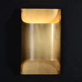Modern Curved Brass LED Wall Sconce 1-Light Lasson Living