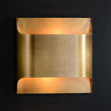 Modern Curved Brass LED Wall Sconce 1-Light Lasson Living