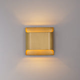 Modern Curved Brass LED Wall Sconce 1-Light Lasson Living