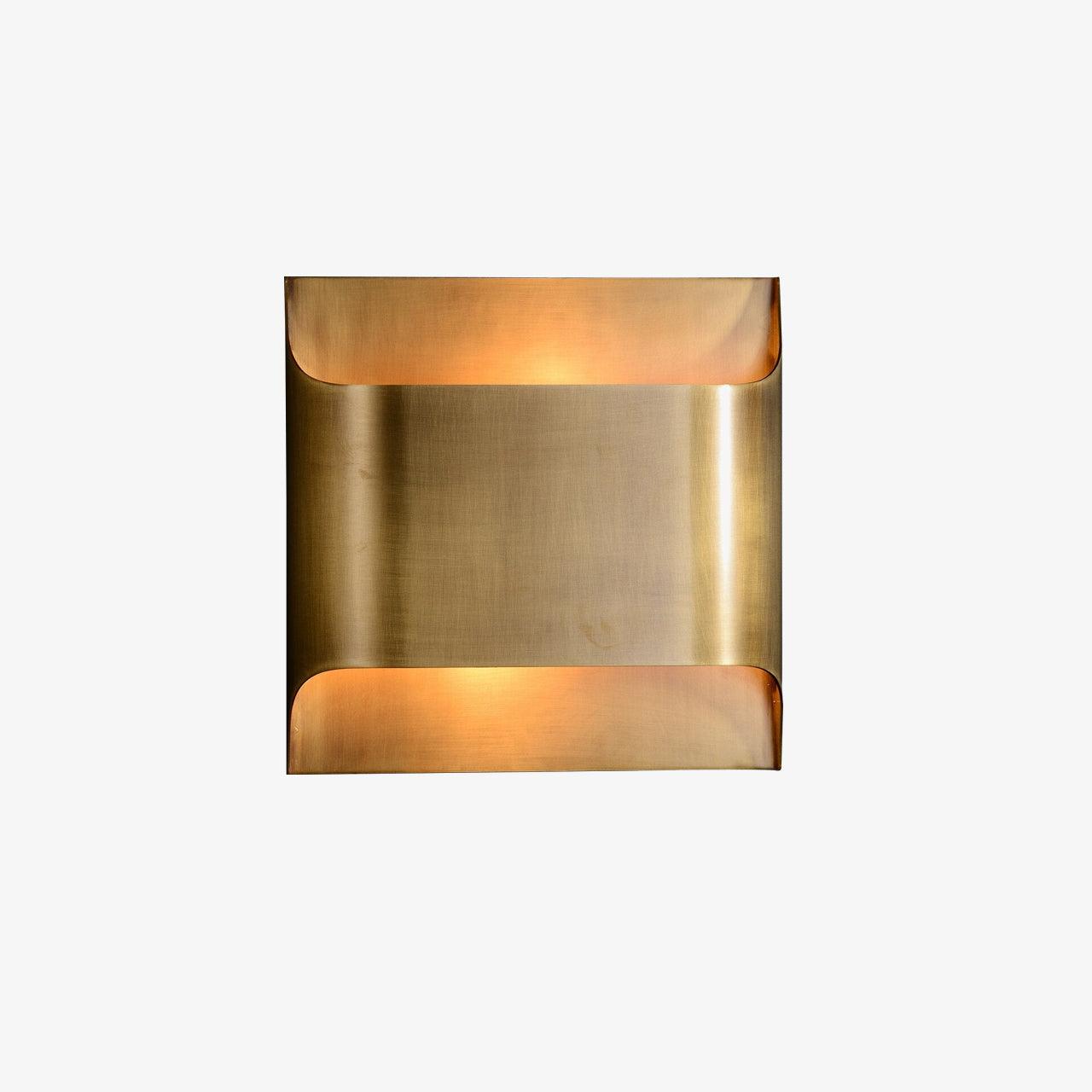 Modern Curved Brass LED Wall Sconce 1-Light Lasson Living