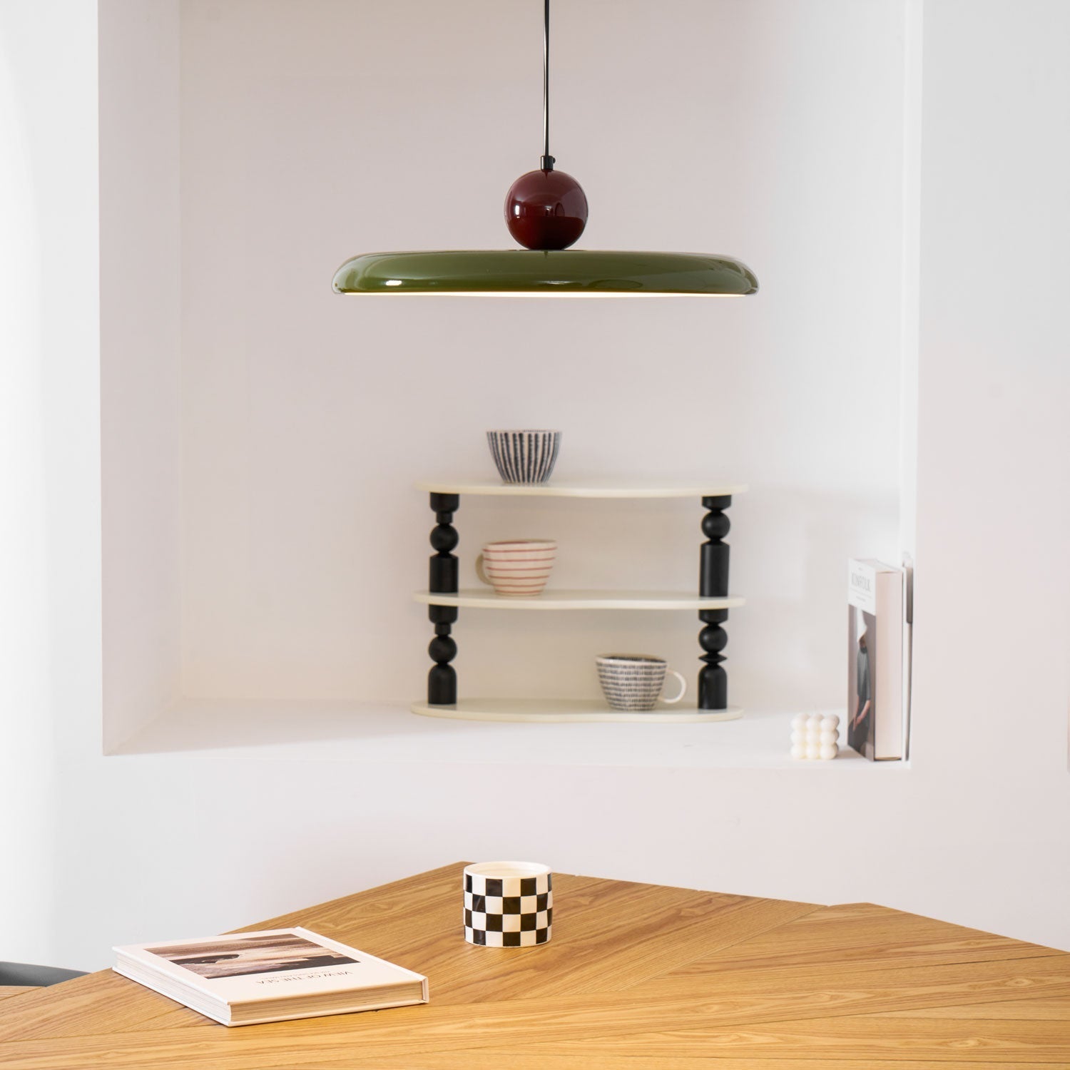 Modern Disc LED Plug-in Pendant Light 1-Light Lasson Living