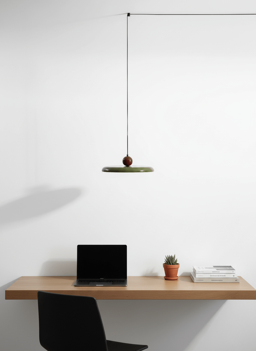 Modern Disc LED Plug-in Pendant Light 1-Light Lasson Living