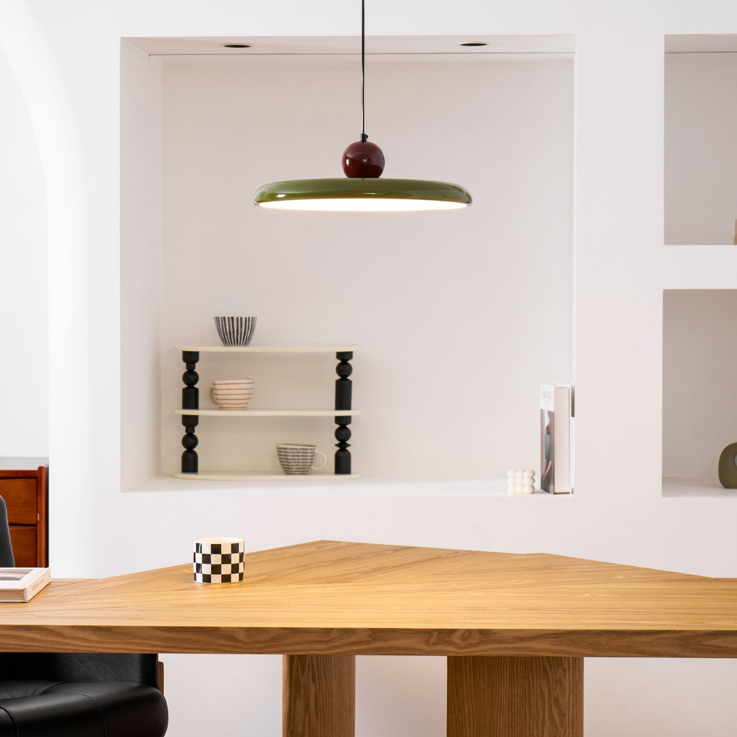 Modern Disc LED Plug-in Pendant Light 1-Light Lasson Living