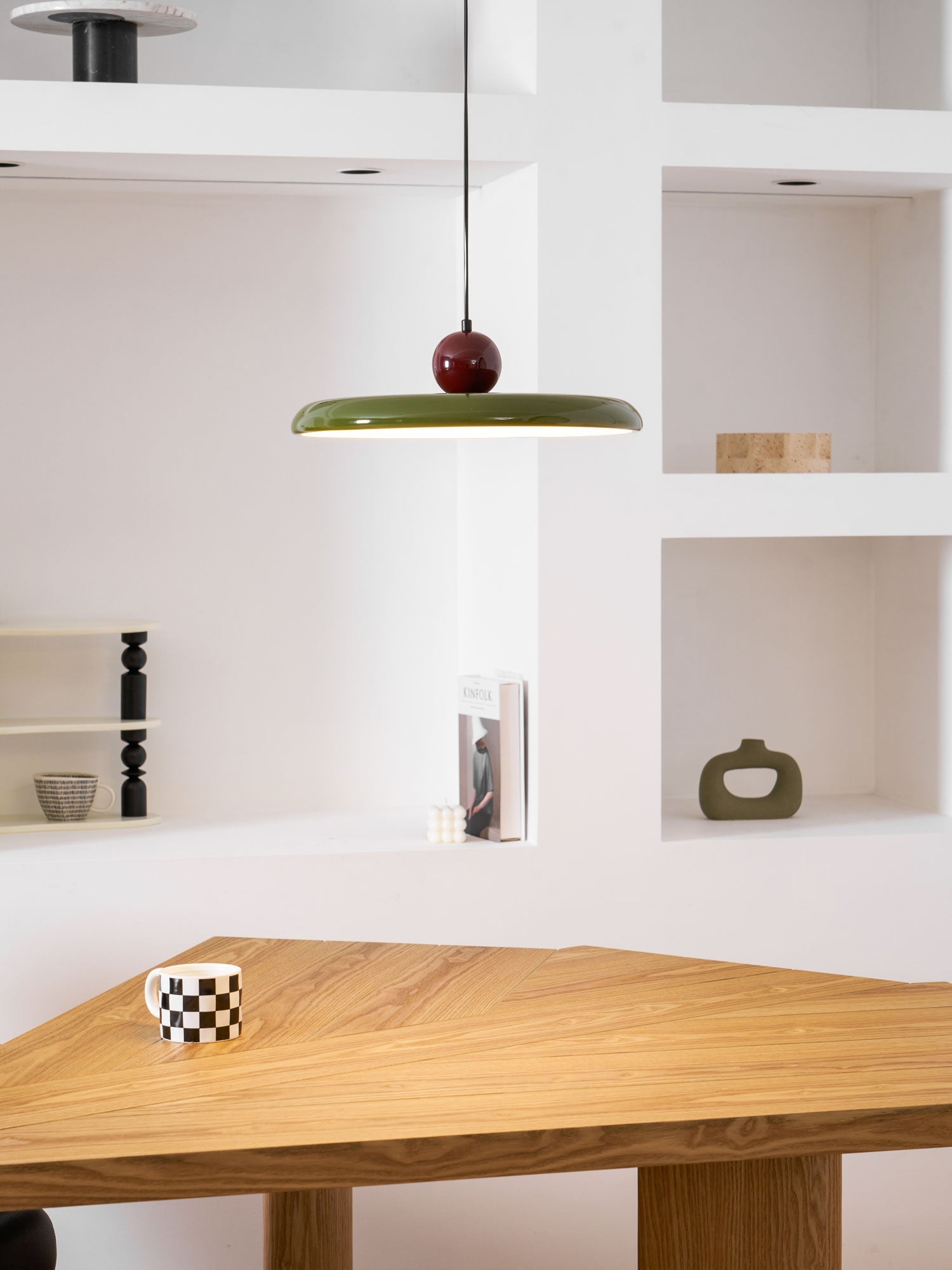 Modern Disc LED Plug-in Pendant Light 1-Light Lasson Living