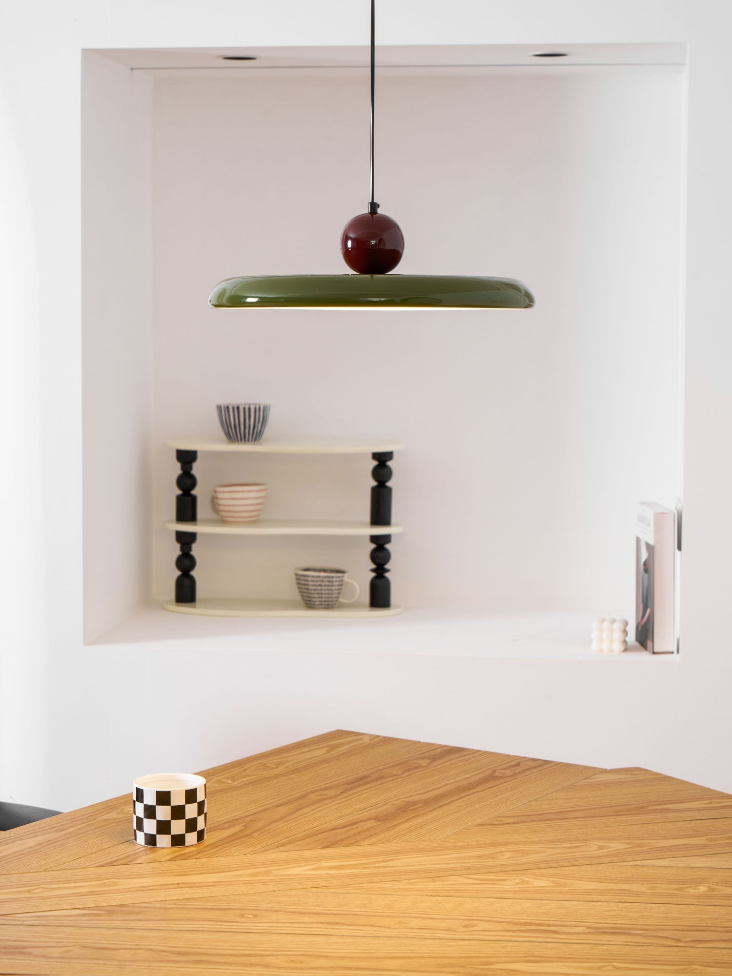 Modern Disc LED Plug-in Pendant Light 1-Light Lasson Living