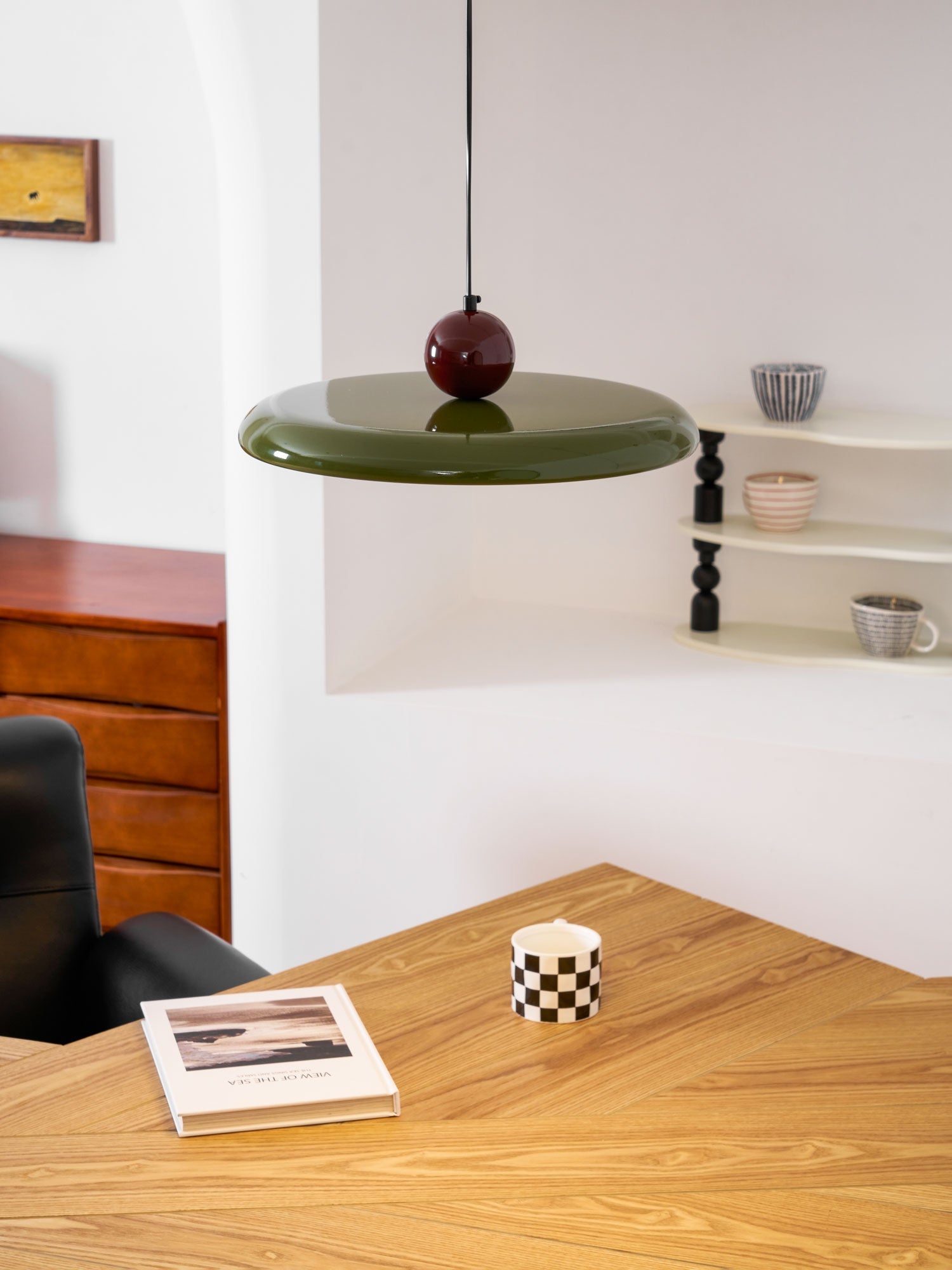 Modern Disc LED Plug-in Pendant Light 1-Light Lasson Living