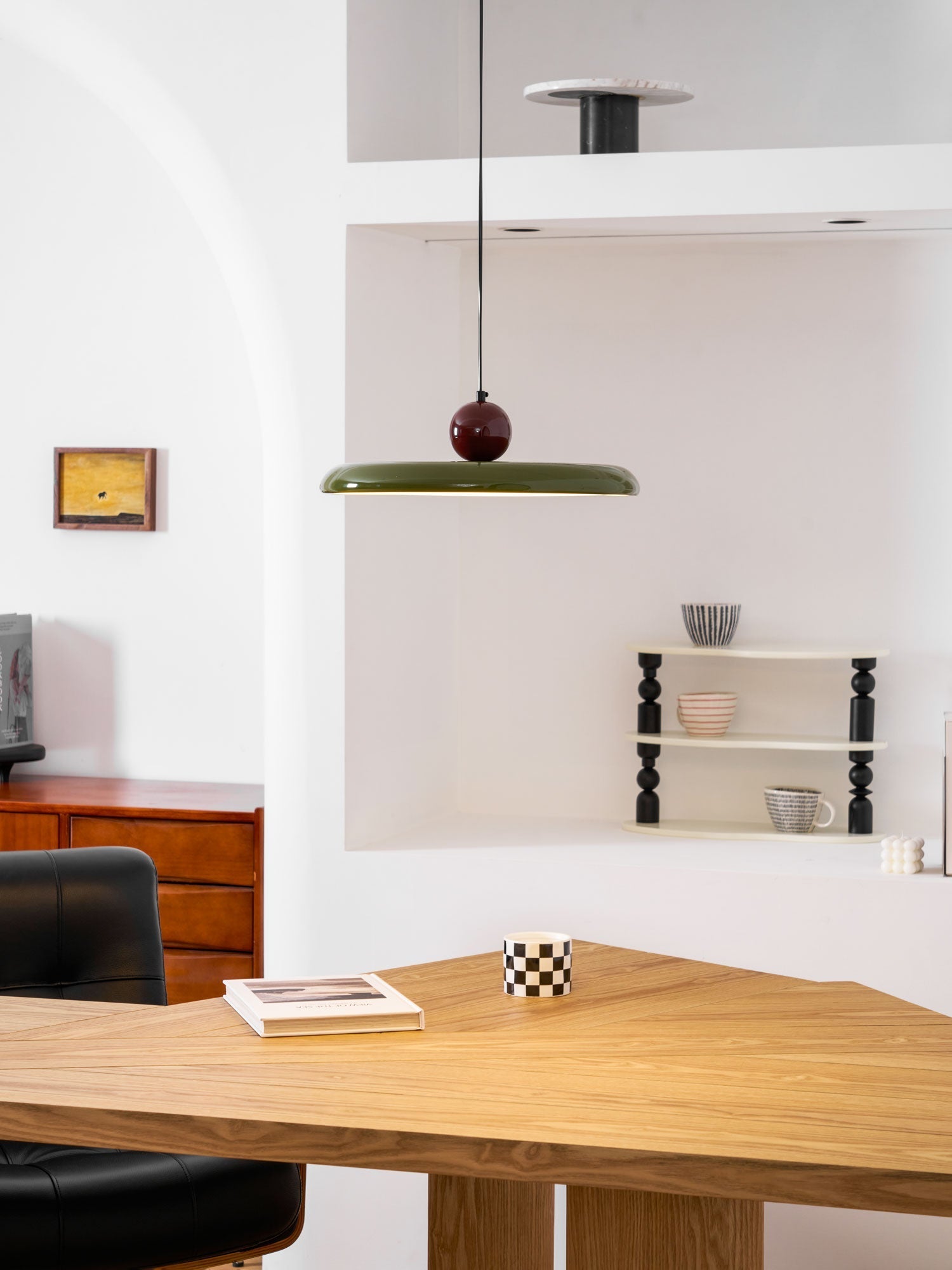 Modern Disc LED Plug-in Pendant Light 1-Light Lasson Living