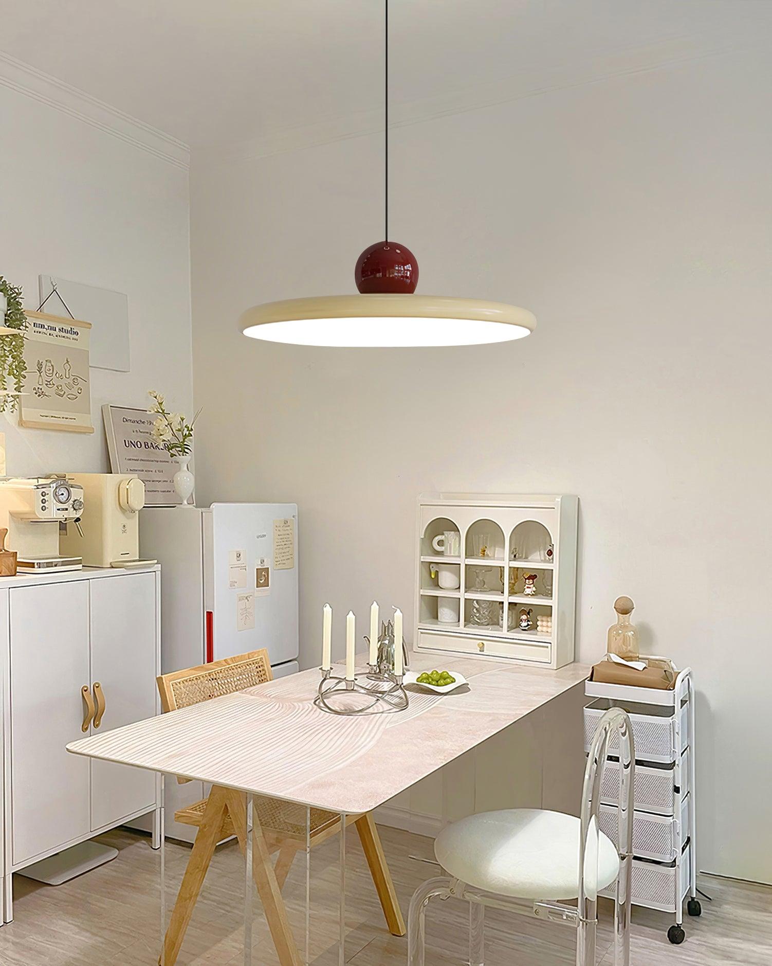 Modern Disc LED Plug-in Pendant Light 1-Light Lasson Living