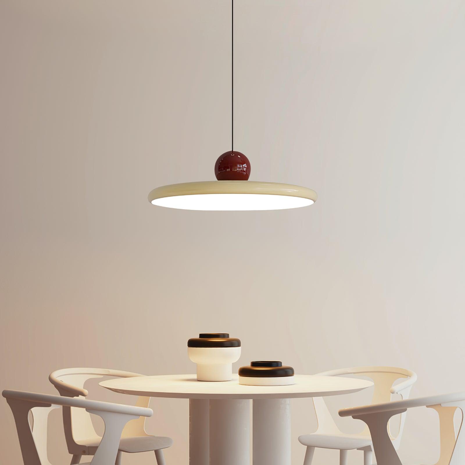Modern Disc LED Plug-in Pendant Light 1-Light Lasson Living
