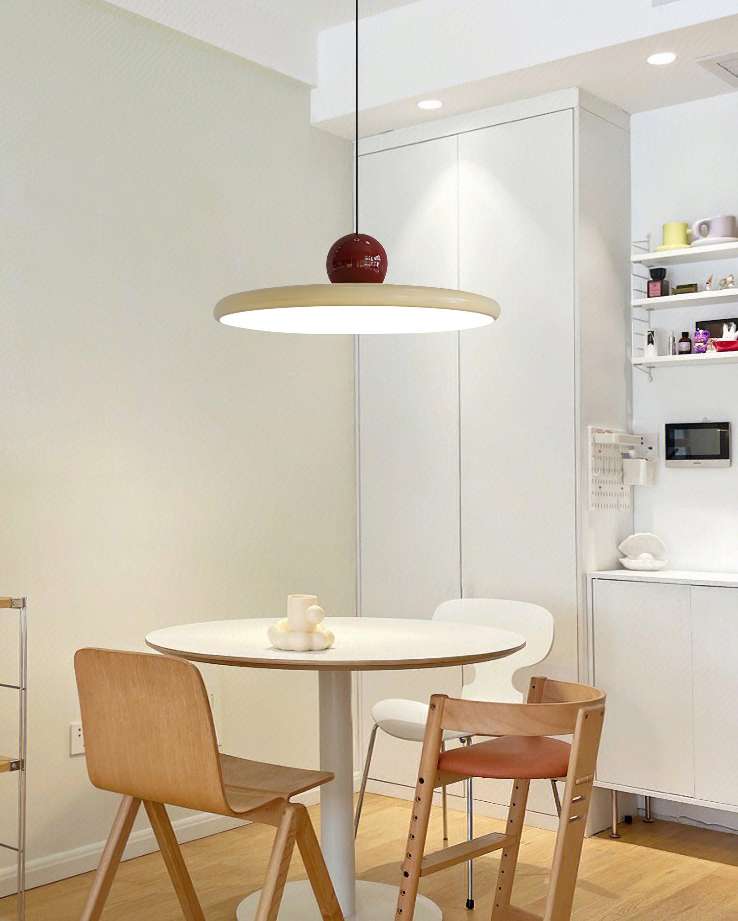 Modern Disc LED Plug-in Pendant Light 1-Light Lasson Living