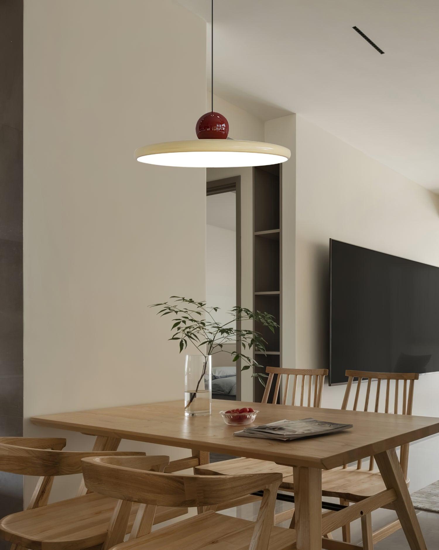 Modern Disc LED Plug-in Pendant Light 1-Light Lasson Living