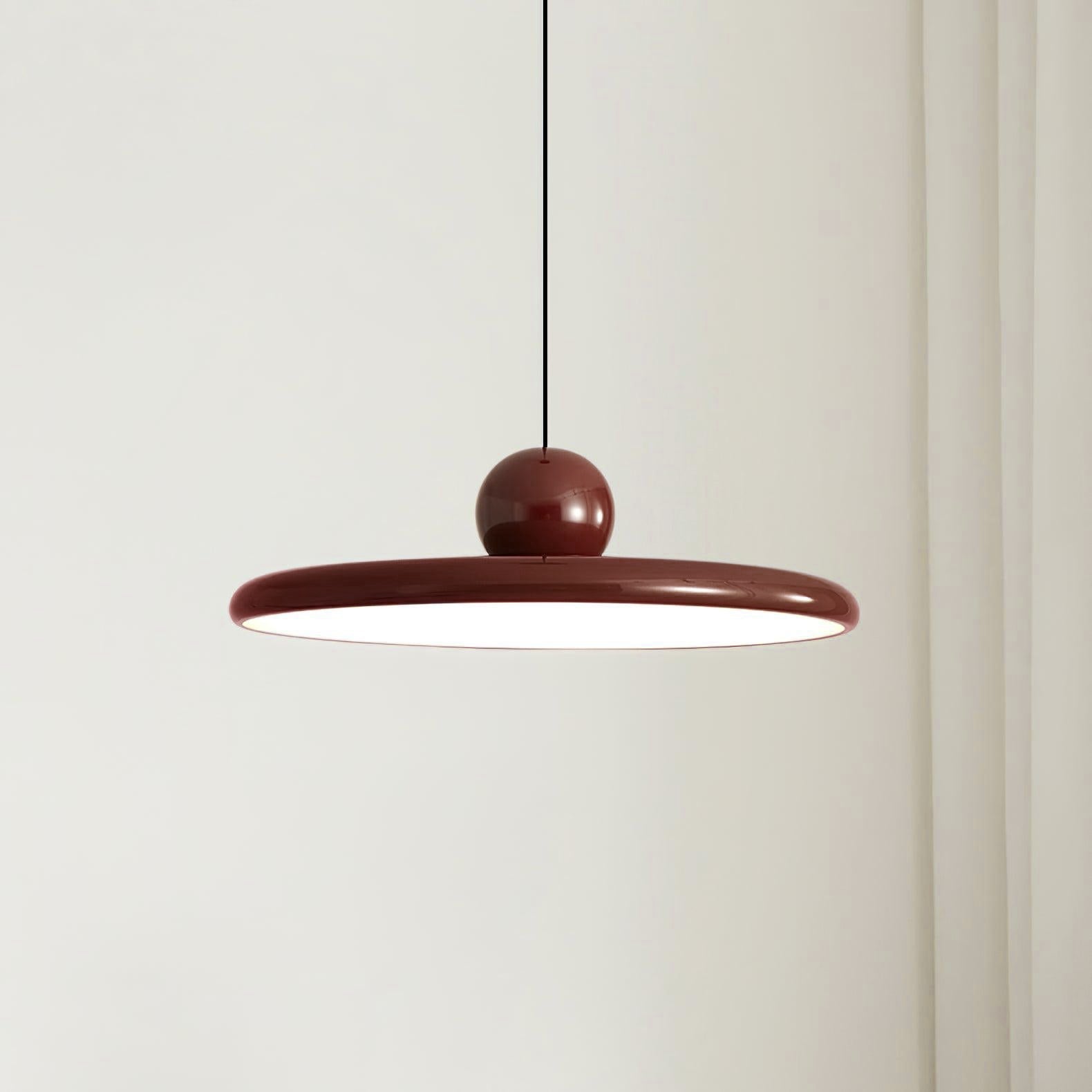 Modern Disc LED Plug-in Pendant Light 1-Light Lasson Living