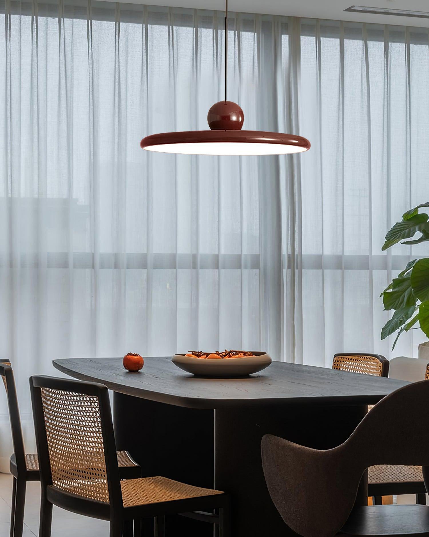 Modern Disc LED Plug-in Pendant Light 1-Light Lasson Living
