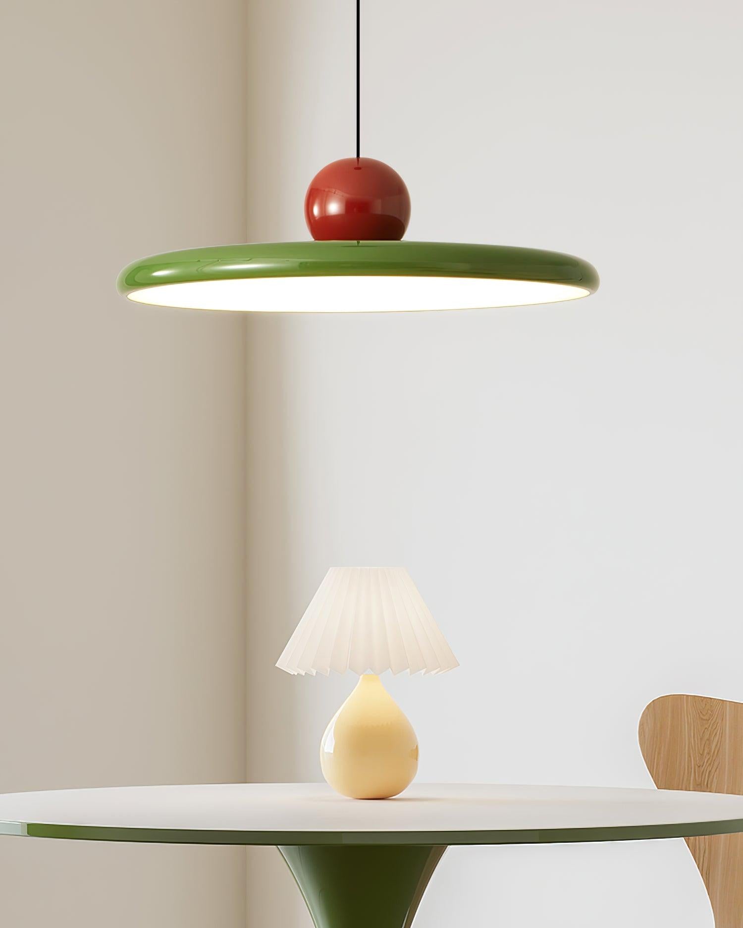 Modern Disc LED Plug-in Pendant Light 1-Light Lasson Living