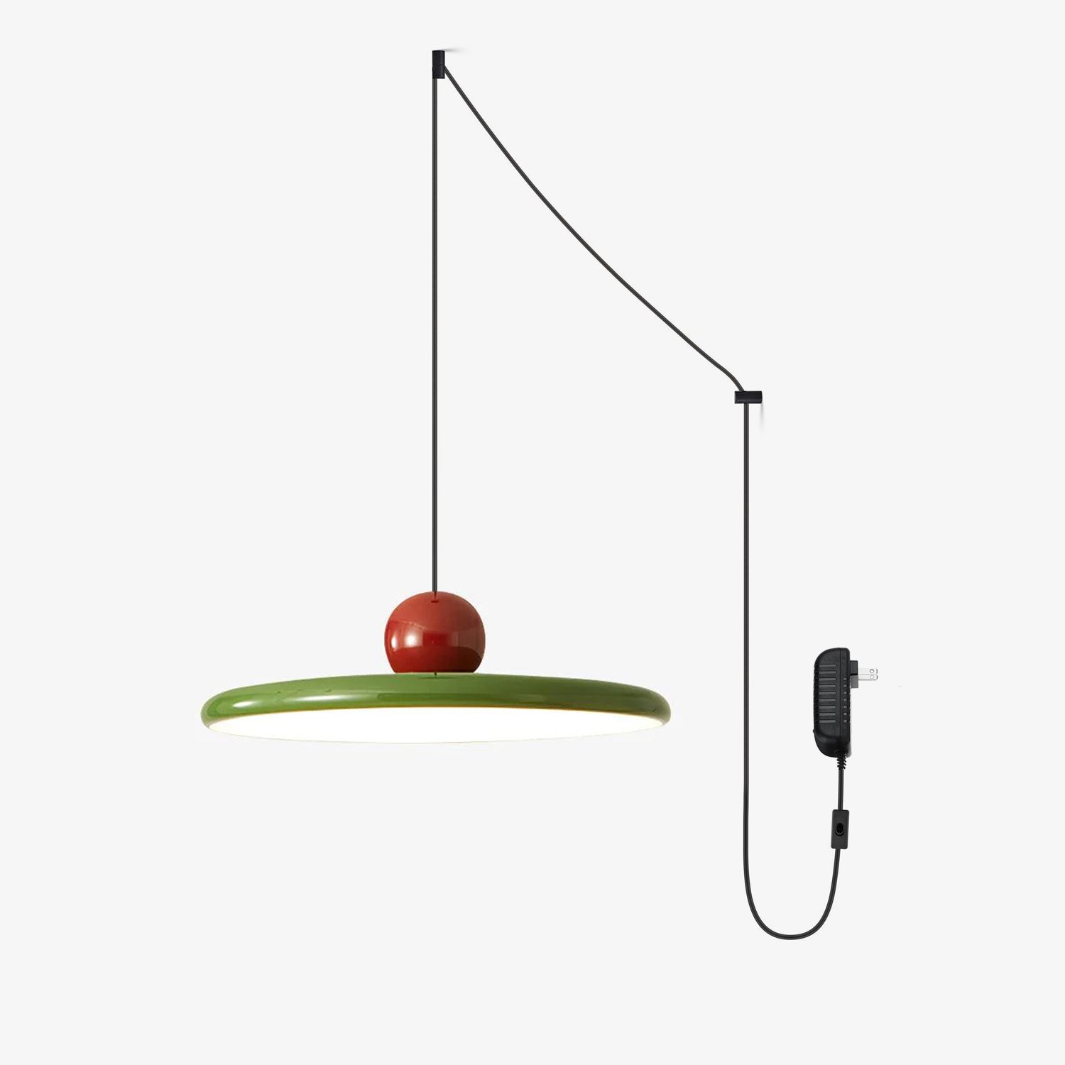 Modern Disc LED Plug-in Pendant Light 1-Light Lasson Living