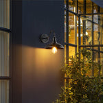 Vintage Industrial Iron Bowl Outdoor Wall Light LED 1-Light Lasson Living