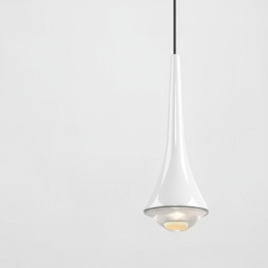 Modern Glass Teardrop LED Pendant Light 1-Light Lasson Living