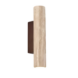 Modern Minimalist Travertine Marble Cylinder Wall Sconce LED 2-Light Lasson Living
