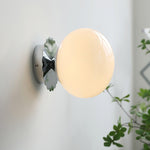 Vintage Brass Globe Glass Wall Sconce 1-Light Lasson Living