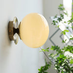 Vintage Brass Globe Glass Wall Sconce 1-Light Lasson Living